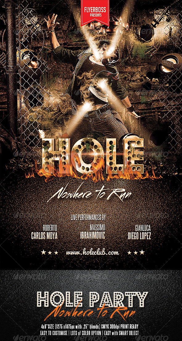 Hole Party Flyer - Events Flyers