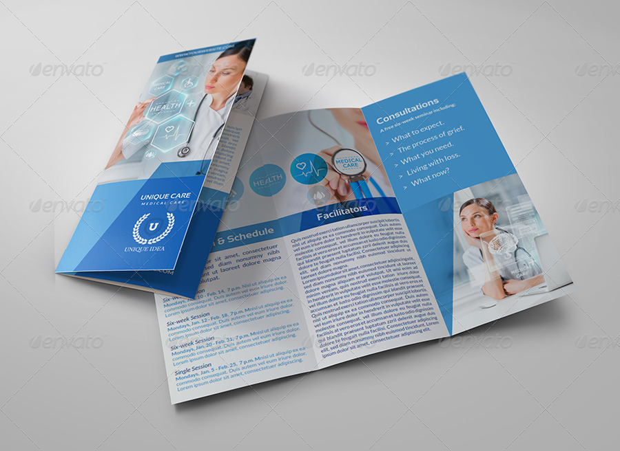 Hospital Tri Fold Brochure Template Vol 2 by OWPictures 