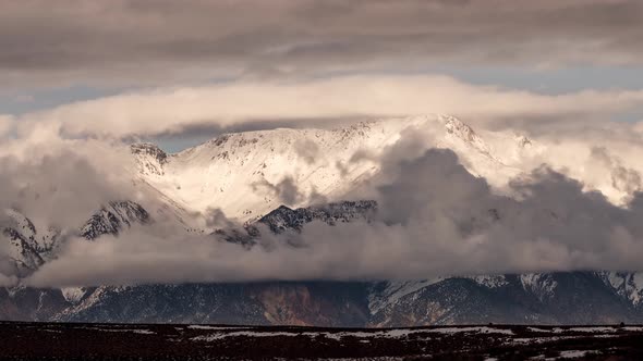 Time Lapse Mountain Snow Clouds alt