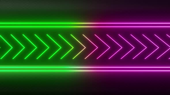 4k Colored Neon Arrow Loops 2