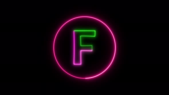 Glowing neon font. pink and green color glowing neon letter.  Vd 1306