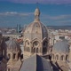 Close Up Pull Back and Forward Drone Shot of an Impressive Cathedral in Marseille France - VideoHive Item for Sale