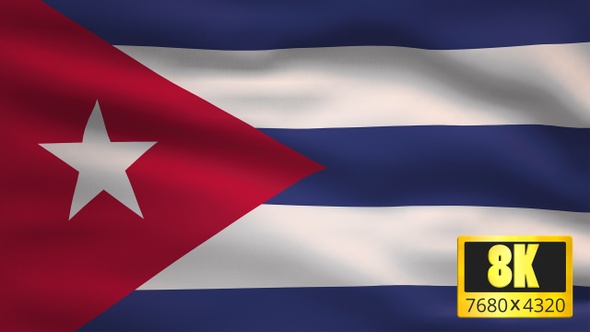 8K Cuba Windy Flag Background alt