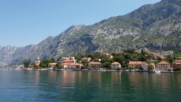 View of the Dobrota City From the Bay of Kotor, Montenegro