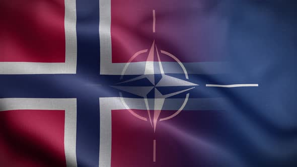 Nato Norway Flag Loop Background 4K