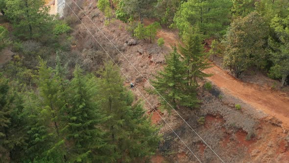 having-a-good-weekend-in-the-zipline-stock-footage-videohive