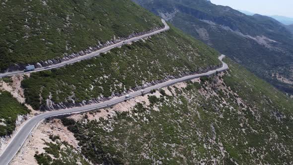 Road in the Mountains of Albania alt