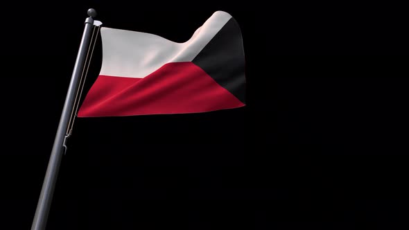 Flag Of Bratislava City (Slovakia)  With Alpha Channel 4K alt