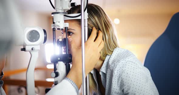 Checking Eyesight in a Clinic alt