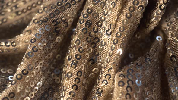 Slider Shot Golden Glitter On Sequin Fabric alt