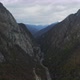 Aerial view of the mountains and river in the gorge - VideoHive Item for Sale