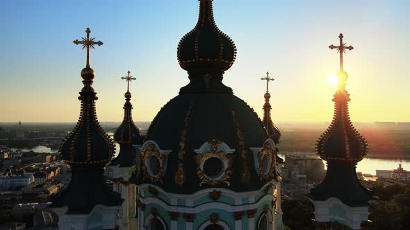 St. Andrew's Church in the Morning. Kyiv, Ukraine alt