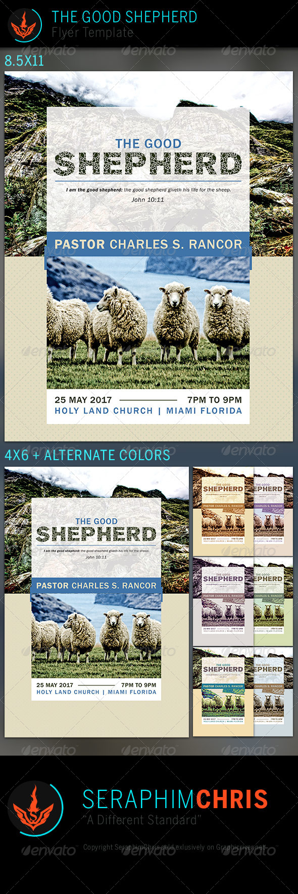 The Good Shepherd: Church Flyer Template - Church Flyers