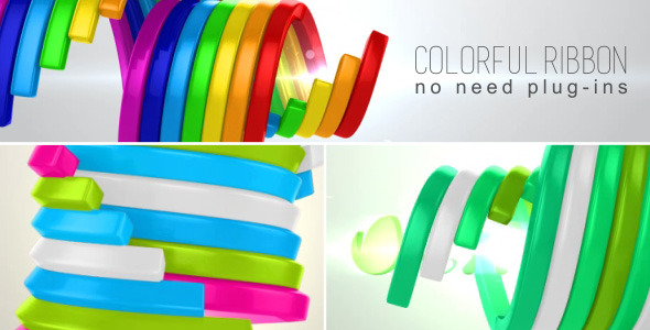 Colorful Ribbon Reveal - VideoHive 7339570