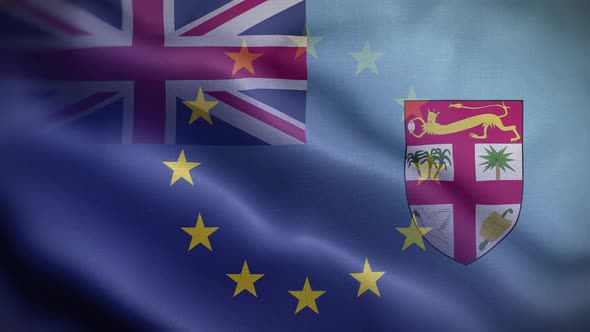 EU Fiji Flag Loop Background 4K