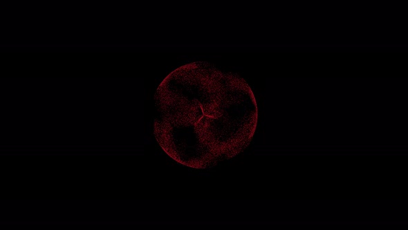 3D Red Sphere Animation