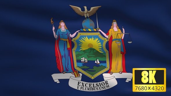 8K New York State Flag Background alt