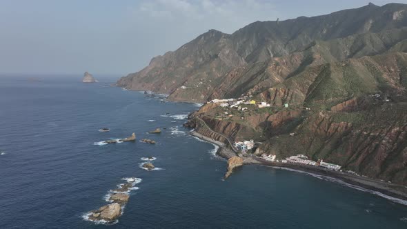 Cliffs Wilderness Outdoor Beach Along the Volcanic Rocky Coastline on Tenerife Spain Canary Islands alt