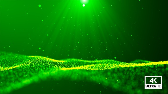 Green Particles Wave Flow Looped V3 alt
