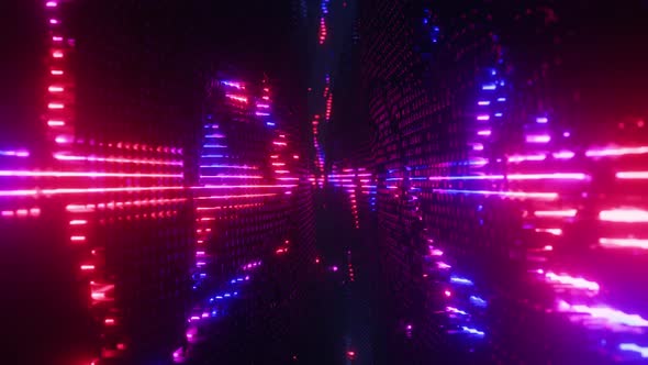 Audio visualization in the form of luminous waves alt