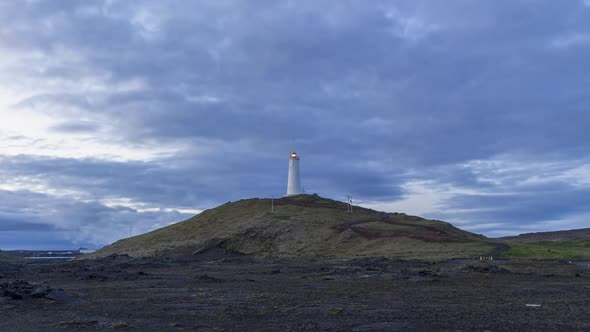 Reykjanes Lighthouse in Iceland alt