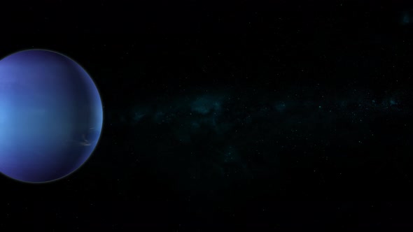 Planet of Neptune rotating background animation. Vd 1186
