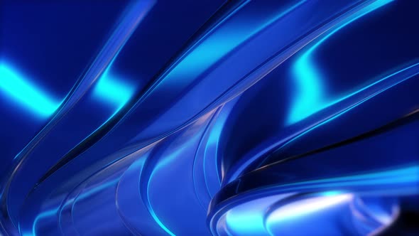 Blue Glossy Metal Background