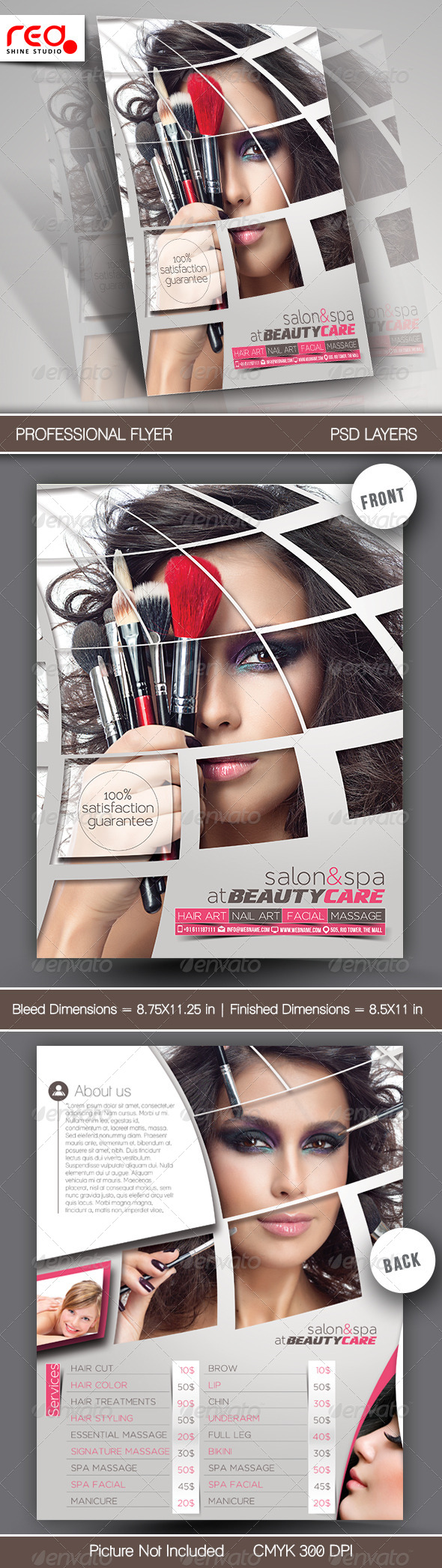 Beauty Care & Salon Flyer Template - Commerce Flyers