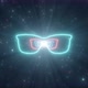 Sunglasses Shades Shape Outline Glowing Neon Lights Tunnel Portal - 4K - VideoHive Item for Sale