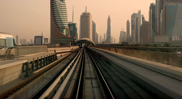 Train Tracks and Station going into Dubai