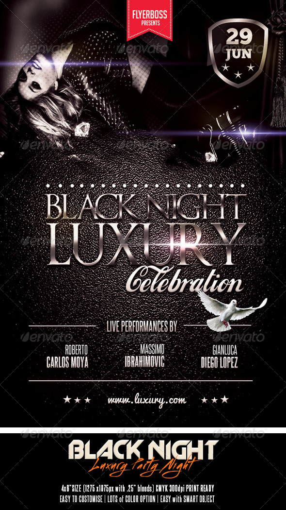 Black Night Luxury - Events Flyers