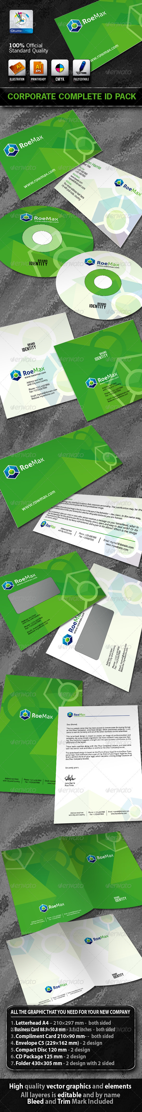 RoeMax Business Corporate ID Pack With Logo - Stationery Print Templates
