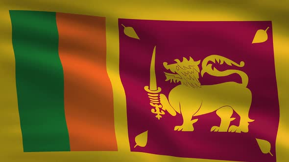 Sri Lanka Windy Flag Background 4K, Motion Graphics | VideoHive