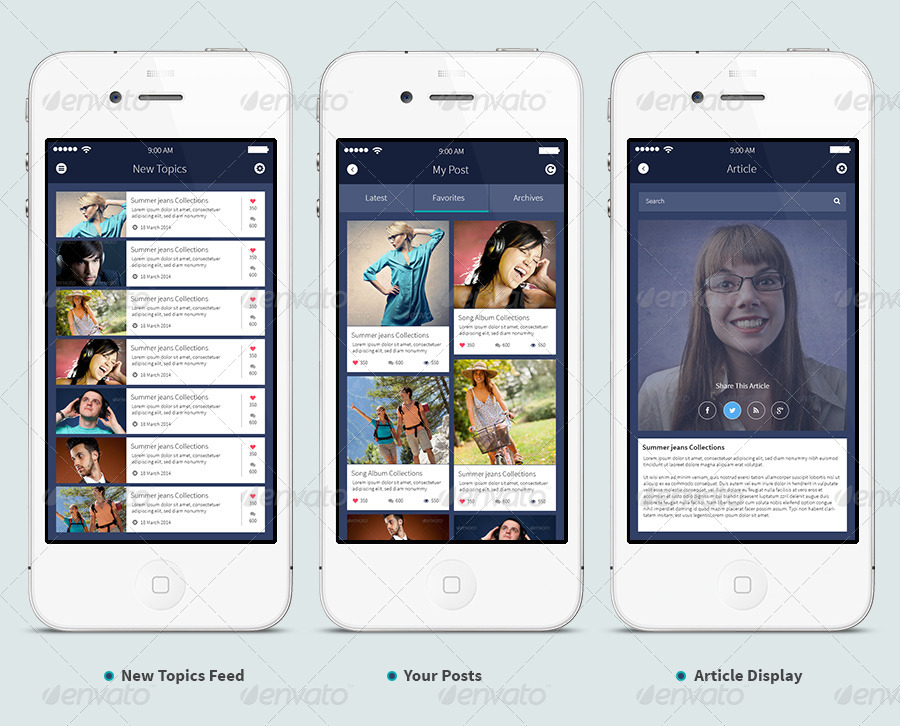 Flat Mobile UI Pack, Web Elements | GraphicRiver