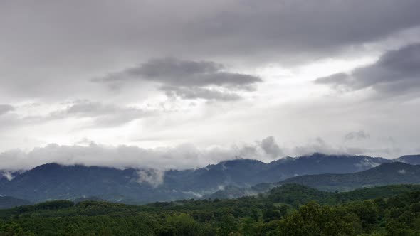 Dramatic Tropical Monsoon Storm Cloud Over the Mountain 02 alt