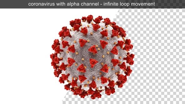 Coronavirus Covid-19 With Alpha Channel