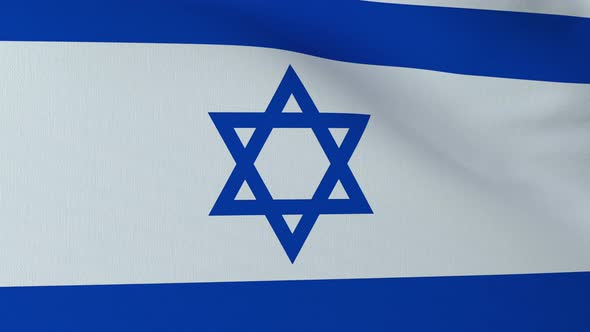 Waving Israel flag.