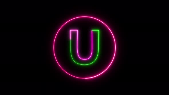 Glowing neon font. pink and green color glowing neon letter.  Vd 1321