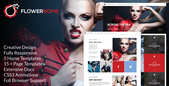 FlowerBomb - Modern Responsive Masonry Folio Site - Creative Site Templates