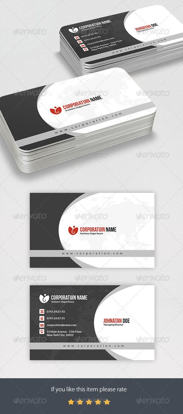 Corportae Business Card - Business Cards Print Templates