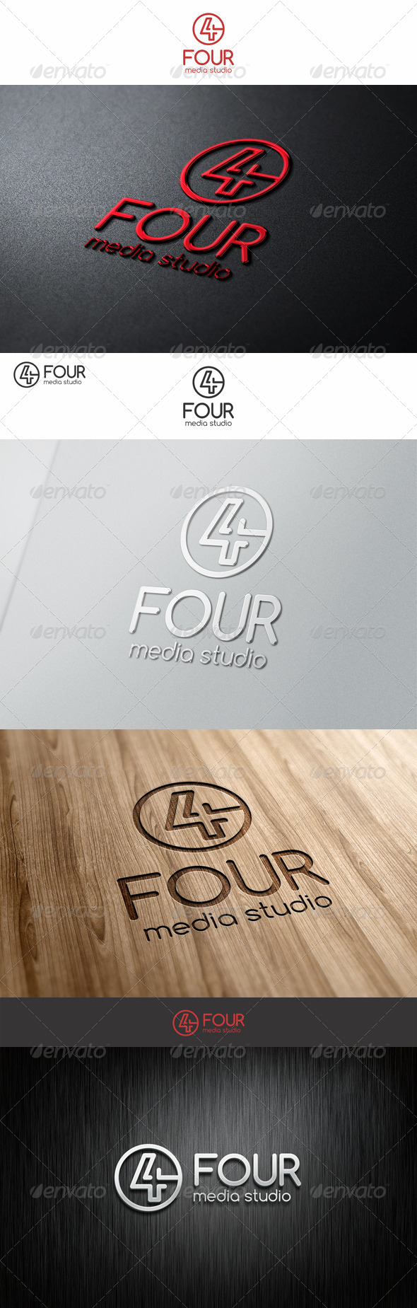 Four Logo Number - Numbers Logo Templates