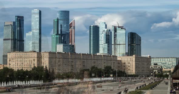 Victory park and Poklonnaya Hill, Moscow, Russia alt