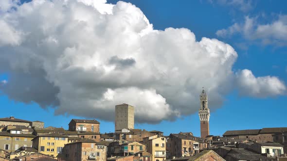 Clouds Time Lapse over Siena, Tuscany