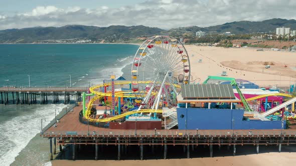  Drone Flying Around the Closed Attraction Park During COVID-19 Quarantine alt