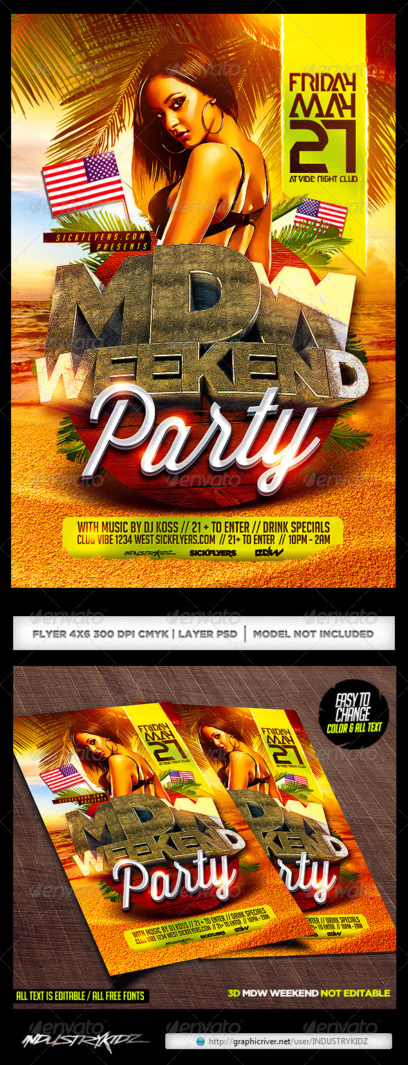 Memorial Day Flyer Template - Holidays Events