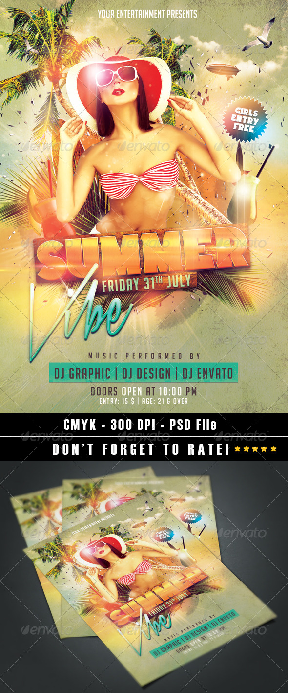 Summer Vibe Flyer - Clubs & Parties Events
