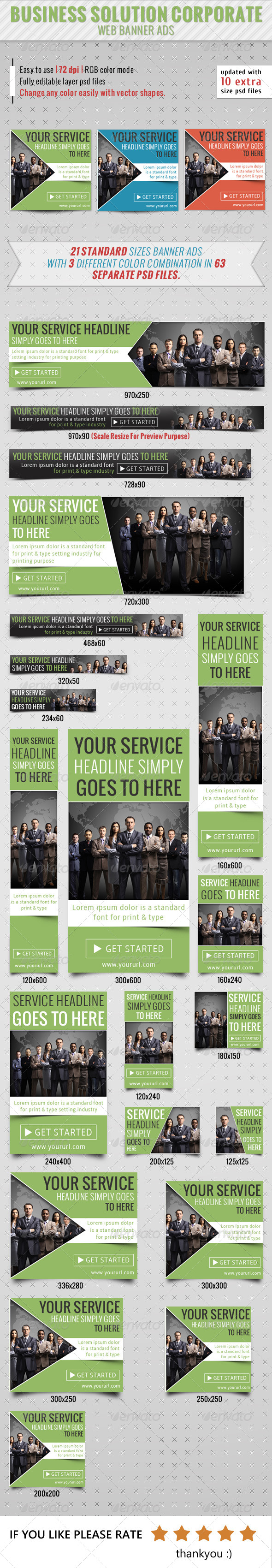 Multipurpose Business Solution Corporate Web Ads - Banners & Ads Web Elements