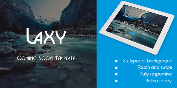 Extraordinary Laxy - Responsive Coming Soon Template