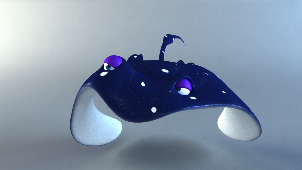 Cartoon Manta Ray by Wobblefin | 3DOcean