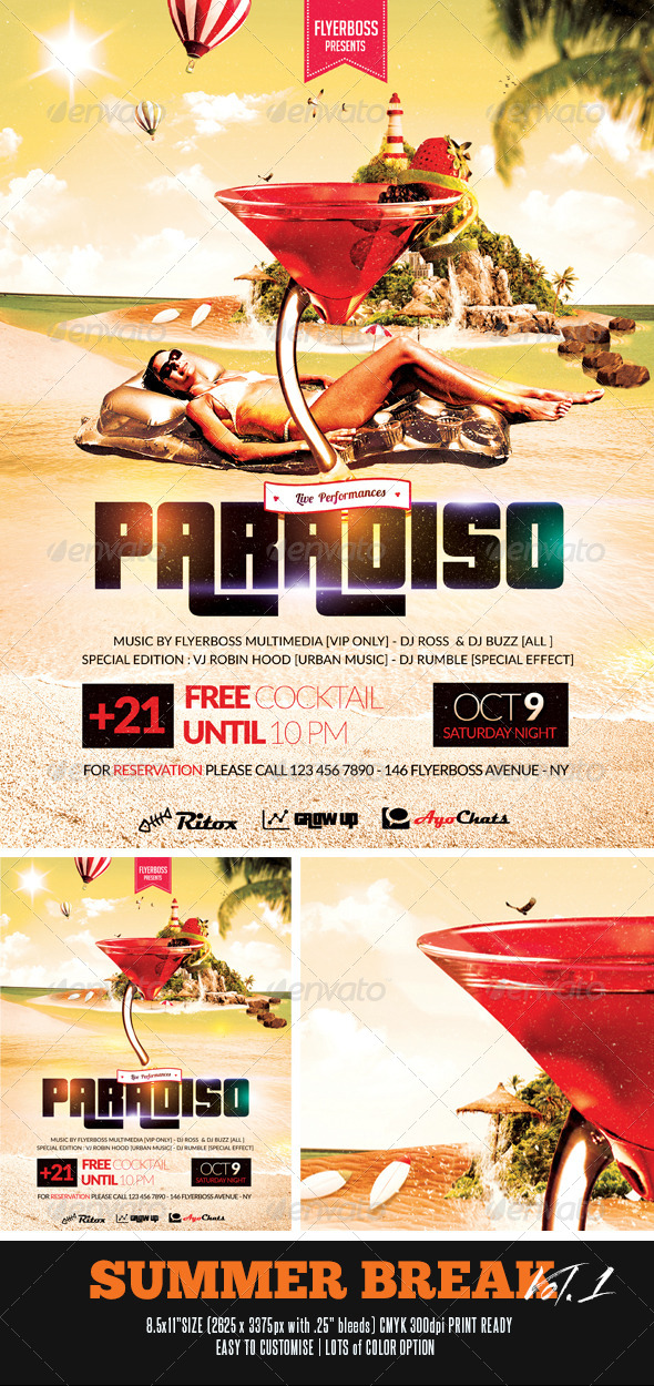 Summer Break Vol.1 - Events Flyers